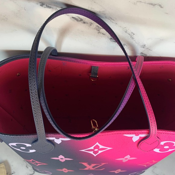 ❌❌ Louis Vuitton Midnight Fuschia Neverfull MM Monogram purple/pink shoulder bag - Picture 9 of 12